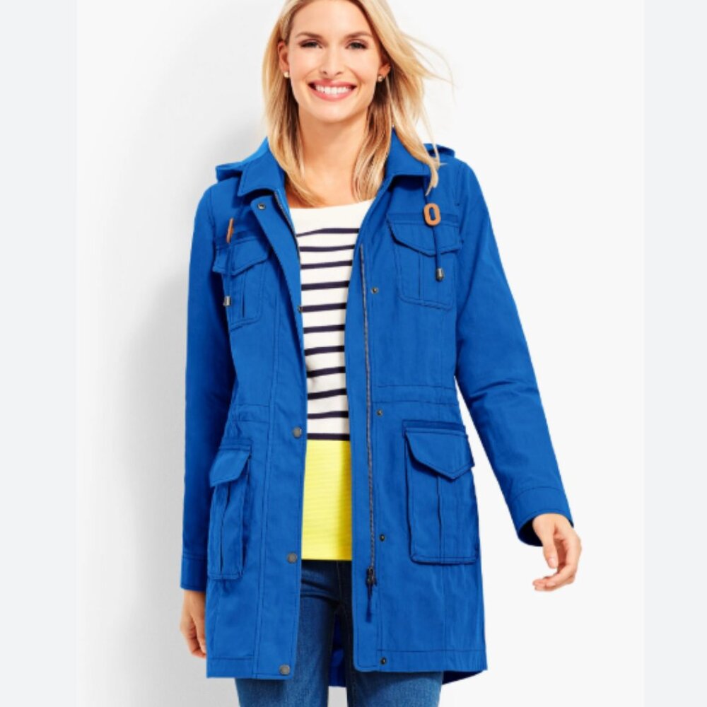 Talbots Vibrant Blue Utility Jacket